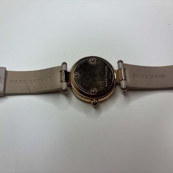 Marc by Marc Jacobs Rose Gold Taupe Leather Watch 34MM MJ1464 EUC
